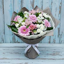 Букет цветов из:  Герберы, Альстромерии и Хризантемы в Боровёнка