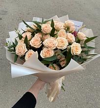 Букет Кремовые розы Латте в Боровёнка