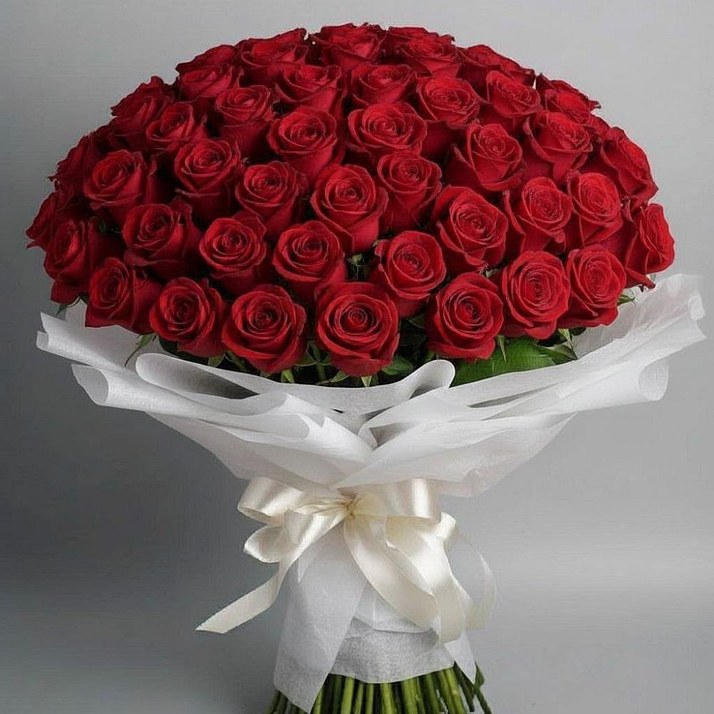 Букет 101 Красная роза Блэк Мэджик в Боровёнка