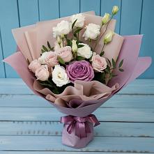 Букет цветов из:  Розы и Лизиантусы #REPLACE_PRED# Боровёнка