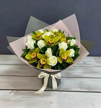 Букет цветов из:  Орхидеи и Розы в Боровёнка