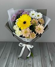 Букет цветов из:  Розы, Герберы и Хризантемы в Боровёнка