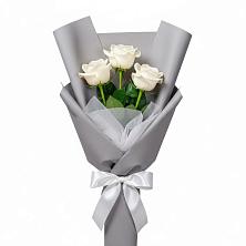Букет 3 белые розы в Боровёнка