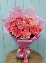 Букет 15 Розовых роз Равель в Боровёнка