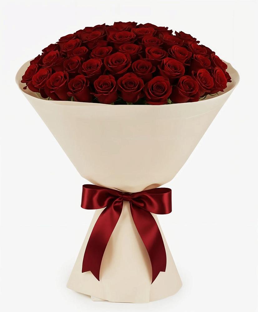 Букет 101 Бордовая роза Блэк Бакарра в Боровёнка