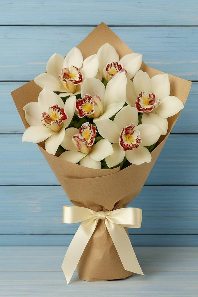 Букет цветов из: Орхидеи и Розы в Боровёнка