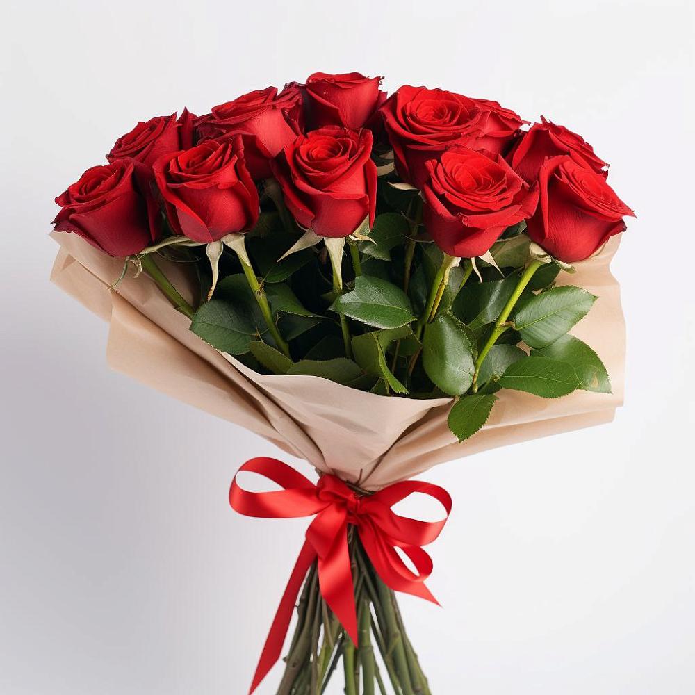 Букет 11 Красных роз Эдлесс Лав в Боровёнка
