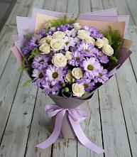 Букет цветов из:  Хризантемы и Розы в Боровёнка