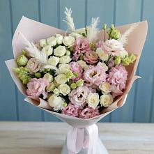 Букет цветов из:  Альстромерии и Розы в Боровёнка